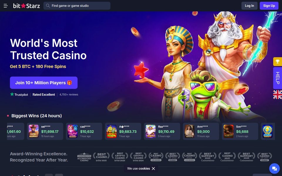 Bitstarz — Homepage & lobby